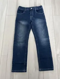 濃紺ストレートデニムパンツ