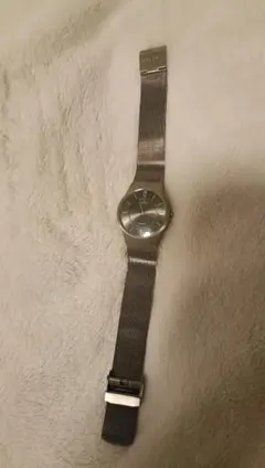 SKAGEN シルバー メッシュバンド クォーツ腕時計のサムネイル