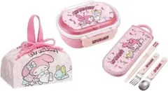 新品◆Skaterお弁当箱3点セット◆マイメロディお箸トリオお弁当袋 女の子子供