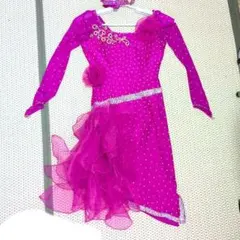 社交ダンス ドレス フューシャピンク