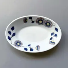 伊万里焼　有田焼　花枝紋　楕円皿　オーバルプレート　徳七窯