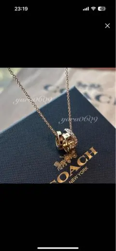 COACH シルバー&ローズゴールド ネックレス