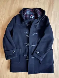 【英国製】グローバーオール ダッフルコート 40 ダークネイビー（黒に近い）