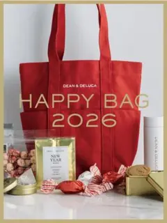 DEAN & DELUCA 福袋 2026 トートバッグ　レッド