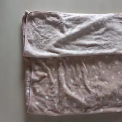 フリース水玉模様ブランケット 約140cm x 200cm