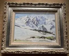 絵画 油絵 吉村唯七作 新雪の夕 - メルカリ