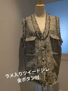 heve tweed gilet 未使用　ツイードジレ heve tweed gilet 未使用 ツイードジレ - メルカリ