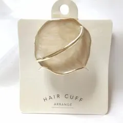 クリーム色 ヘアカフ★ポニーフック ヘアアクセサリー No.f591