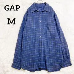 GAP シャツ『M』チェック柄 長袖 コットン100% オーバーサイズ