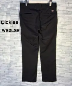 【USA古着】ディッキーズワークパンツW30L32 ブラック現行スリムストレート
