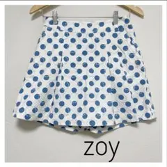 ゾーイ スカート赤系チェック 裾フレア サイズ38 M ゴルフウェア ZOY