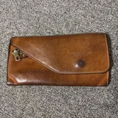 IL BISONTE（イルビゾンテ）長財布 ヌメ革　使用感あり エイジング革