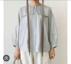 サマンサモスモス　セーラー　ブラウス　ミント　　ブルーグレー　羽織り