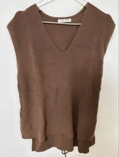 chocol raffine robe ブラウン ニットベスト