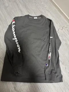 Champion グレー ロングスリーブ Tシャツ S