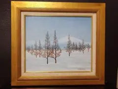 油彩　額縁　金色　中古　油彩画付　F8号
