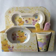 香港ディズニープーさん5ピース食器セット