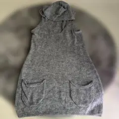 tommy girl フード付きノースリーブニット M グレー
