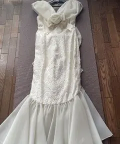 オフホワイトレース・マーメイドウェディングドレス（リユース）