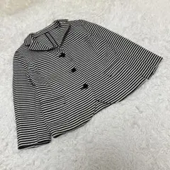 L'EQUIPE YOSHIE INABA ボーダー柄ジャケット　白　黒　40