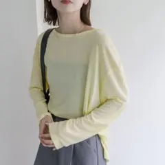 mystic ミスティック　シアーロングTシャツ　イエローのサムネイル