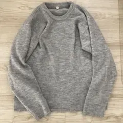 モヘアグレーニット　サイズM