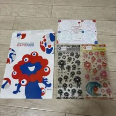 ミャクミャク　黒ミャクミャク　日焼けミャクミャク　クリアキャンディシール