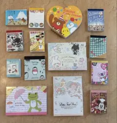 平成レトロ メモ帳 大量まとめ売り サンリオ ディズニー 保管品