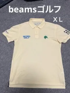 BEAMS GOLF ポロシャツ イエロー 刺繍ロゴのサムネイル