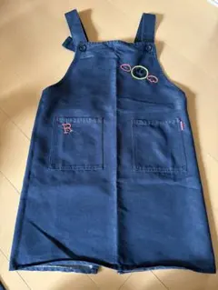 ダークブルー エプロン R刺繍 笑顔デザイン 子供用です。説明読んでください
