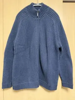 L.L.Bean エルエルビーン ジップアップ コットン ニット 綿Lサイズ