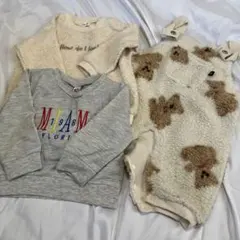 ロンパース・スウェットシャツセット 70〜80 ３点セット