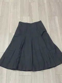 NEWYORKER ニューヨーカー ウールフレアスカート グレー 11号 L相当