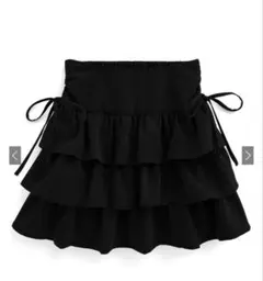 インパン裏地付き リボンティアードミニスカート ta206