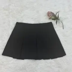 GU黒プリーツスカパンXL大きいサイズインナー付韓国Y2Kスクールガール