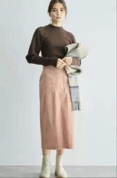 ROPE ポケット付きコーデュロイタイトスカート　３８