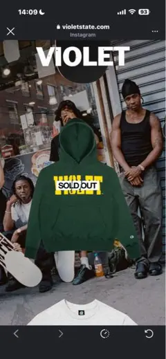 VIOLET SOLD OUTフーディー