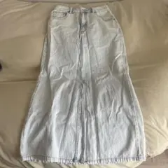 GU ライトブルーデニムロングスカート