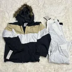 新品タグ付き　Le-Rhythm スノーボードウェア XS 女性用 黒/茶/白