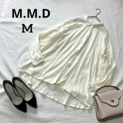 MMD ホワイト コットン クレープブラウス M ゆったり オーバーサイズ