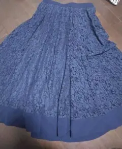 tocco closet ネイビー レース フレアスカート Mのサムネイル