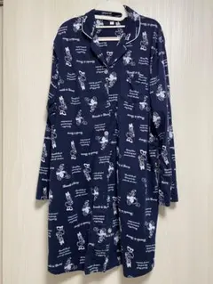 マタニティ パジャマ セット ネイビー キャラクター柄