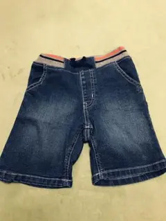 ジーユー キッズ 女の子 男の子 130 デニムハーフパンツ