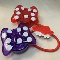 ディズニー ミニーリボン型 アクセサリーケース 2点＆ヘアゴムセット