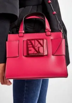 ARMANI EXCHANGE ミニハンドバッグ　ショルダーバッグ　ピンクのサムネイル