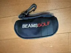 BEAMS GOLF ゴルフボールケース ネイビー チェック柄 カラビナ付きのサムネイル