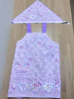 ぼんぼんりぼん　エプロンと三角巾セット