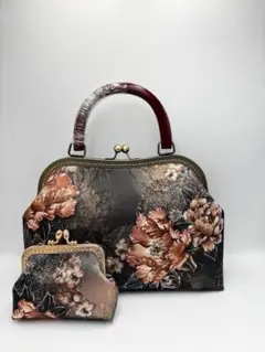 【ハンドメイド】キラキラ大きながま口バッグ 2点セット　#713