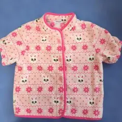 Miki House ウサギ柄 フリースベスト L