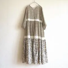 【新品】natural couture 2way 総柄 ロングワンピース 透け感